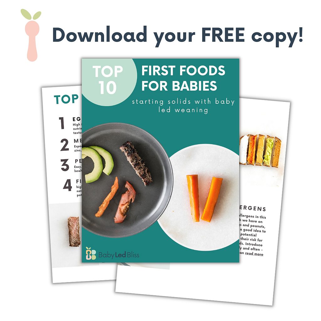 pages from free top 10 foods for baby led weaning ebook.