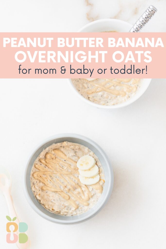 Peanut Butter Banana Overnight Oats for Babies & Toddlers Baby Led Bliss