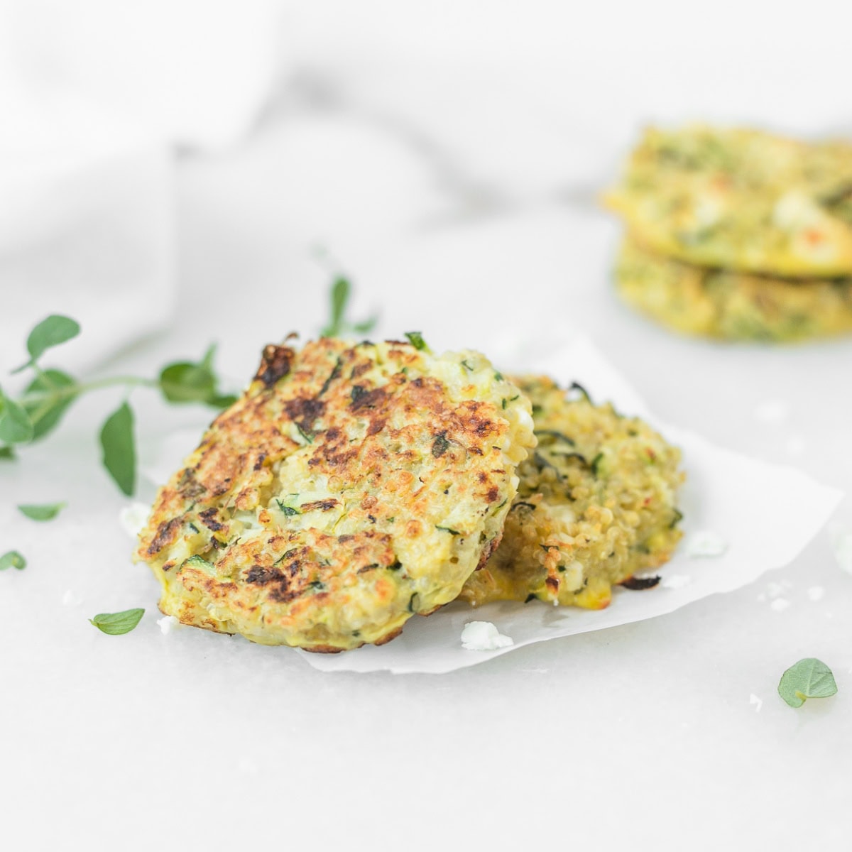 Baked Quinoa Zucchini Fritters Baby Led Bliss