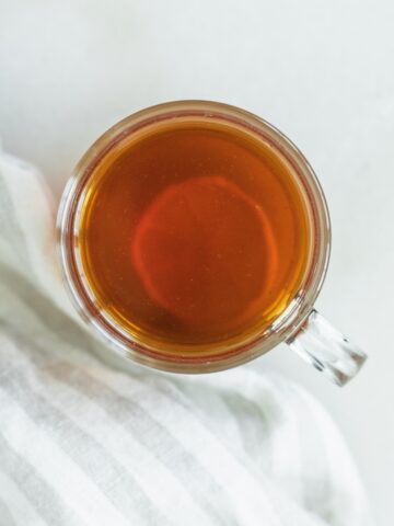 mug of NORA pregnancy tea.